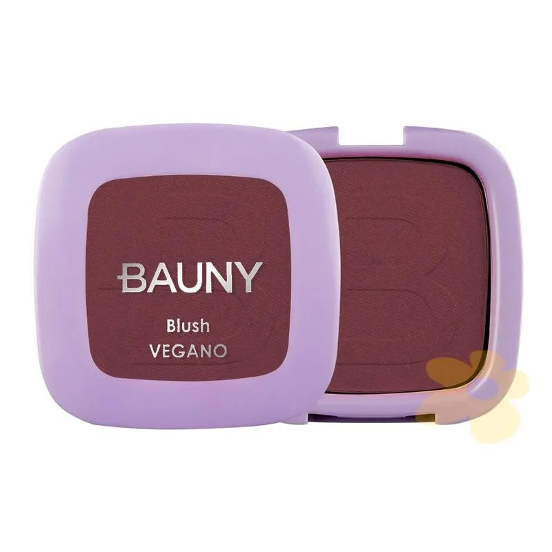 Blush compacto Bauny cor: Hibisco e Flamingo