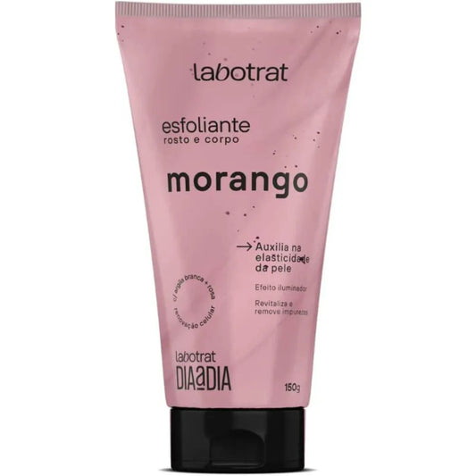 Kit Hidratante+Esfoliante rosto e corpo:morango