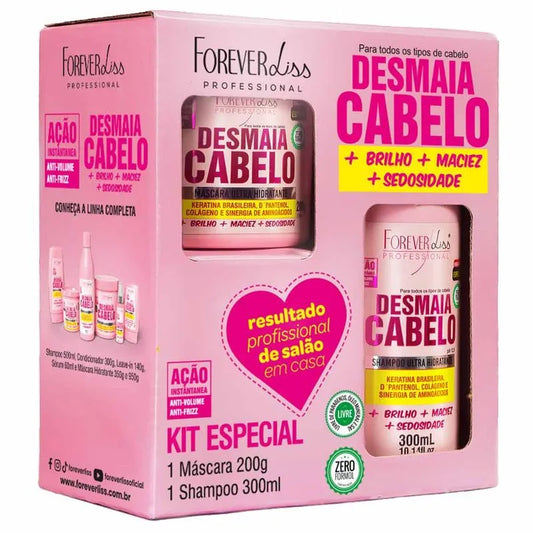 KIT SHAMPOO+ MÁSCARA DESMAIA CABELO- FOREVERLISS
