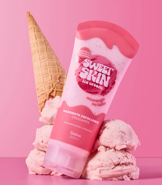 SABONETE ESFOLIANTE CROCANTE (MORANGO AO LEITE) – SWEET SKIN ICE CREAM