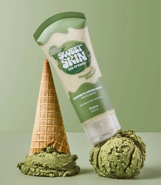 SABONETE ESFOLIANTE CROCANTE (MOUSSE DE PISTACHE) – SWEET SKIN ICE CREAM- DAILUS