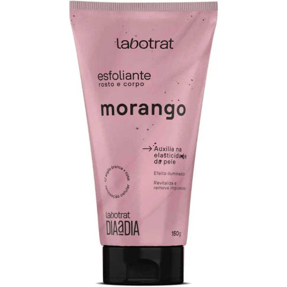 Kit Hidratante+Esfoliante rosto e corpo:morango