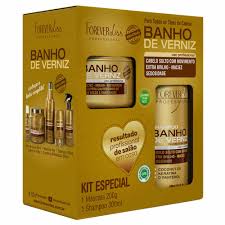 KIT SHAMPOO MÁSCARA BANHO DE VERNIZ- FOREVERLISS